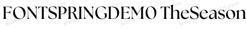 FONTSPRINGDEM0 TheSeasonsLightItali字体转换